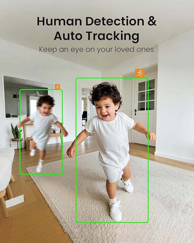 Anlapus 2 x A51D 4MP Dual Lens Indoor Security Camera, Motion Detect, Auto Track - Image 6
