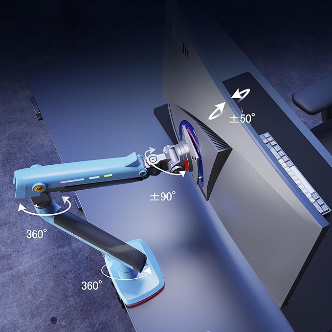 NB Gaming Monitor Arm or for 32 to 60 Inches Screen, Load up to 20 kg, VESA - Image 3