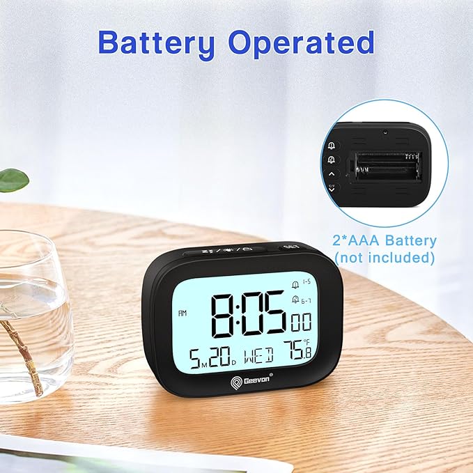 Geevon Small Travel Alarm Clock, Digital Alarm Clocks - Image 6