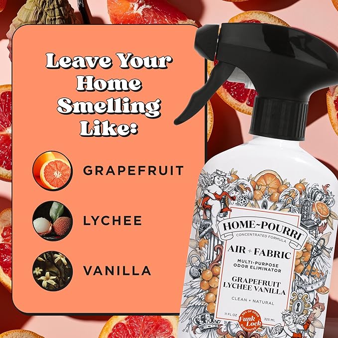 Home-Pourri Air + Fabric Multi-Purpose Odor Freshener Spray, Grapefruit Lychee - Image 8