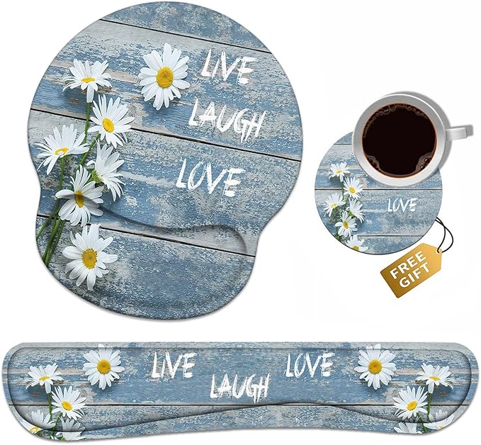 Keyboard Wrist Rest + Mouse Pad Wrist Support Set by Unknown