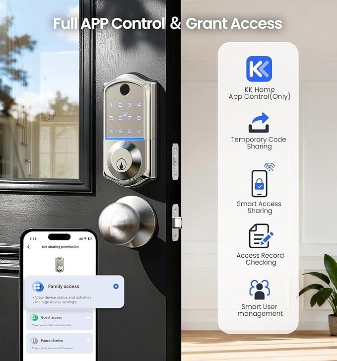 Veise VE017-K Fingerprint Smart Lock - Image 2