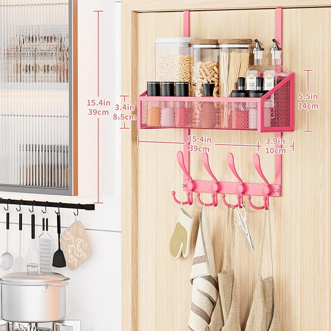 Kaiferty Over The Door Hooks Organizer, Coat Rack Over The Door Storage Hanger - Image 7
