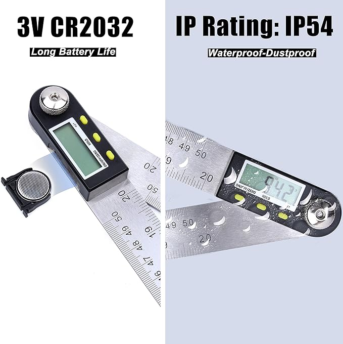 Yangoutool Digital Angle Ruler 20inches/500mm Stainless Steel Digital Angle - Image 3