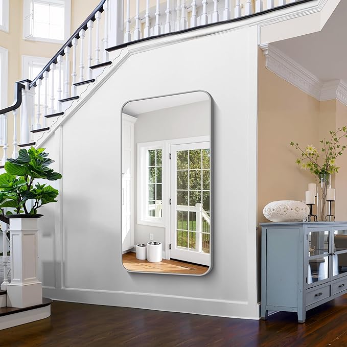 FORBATH 30x55 Inch Silver Bathroom Mirror - Image 4