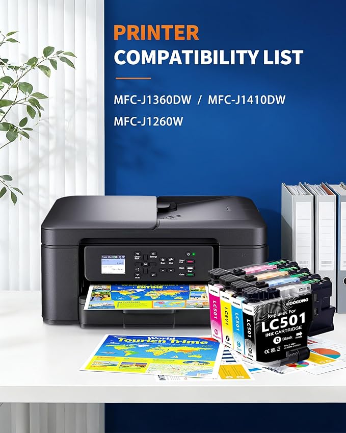 googong LC501 Ink Cartridges LC 501 Ink 4 Pack Compatible - Image 2