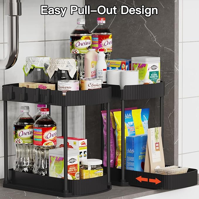 Ukeetap Multi-Purpose Pull-Out Storage Organizers, Under Sink/Cabinet - Image 4