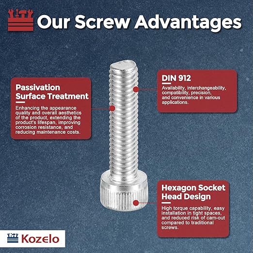 Kozelo 25pcs Socket Head Cap Screws - Image 3
