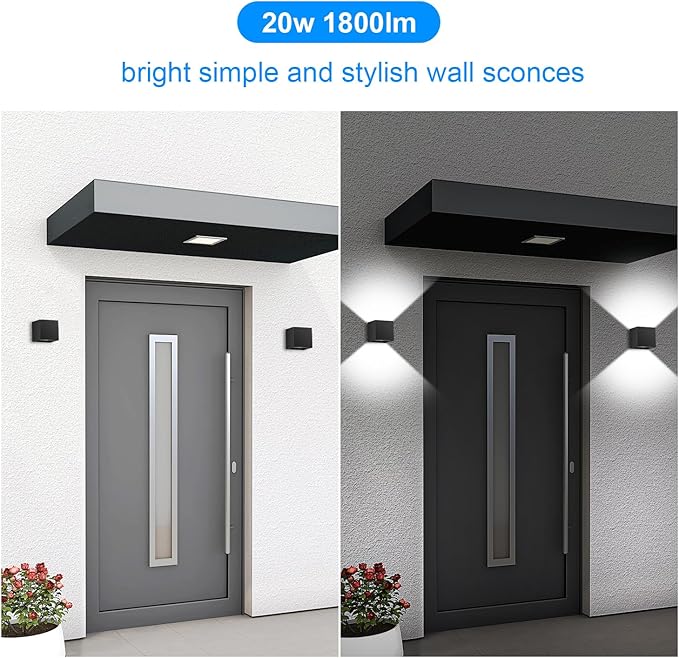 ledmo 20W High Power Modern Outdoor Wall Sconce Light Creative Adjustable Beam - Image 6