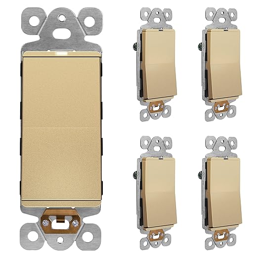 LIDER Minimalist Design Matte Finish Lighted Decorator Switch, Frameless Paddle by LIDER