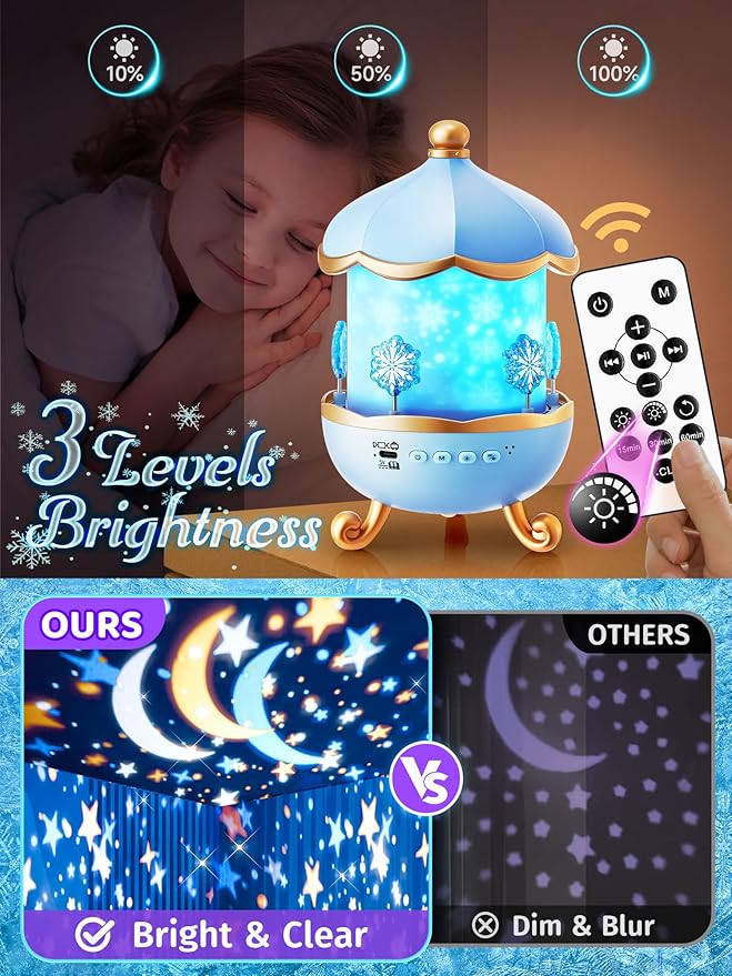 Frozen Toys, 15 Music+16 Films+315 Colors Night Light - Image 9