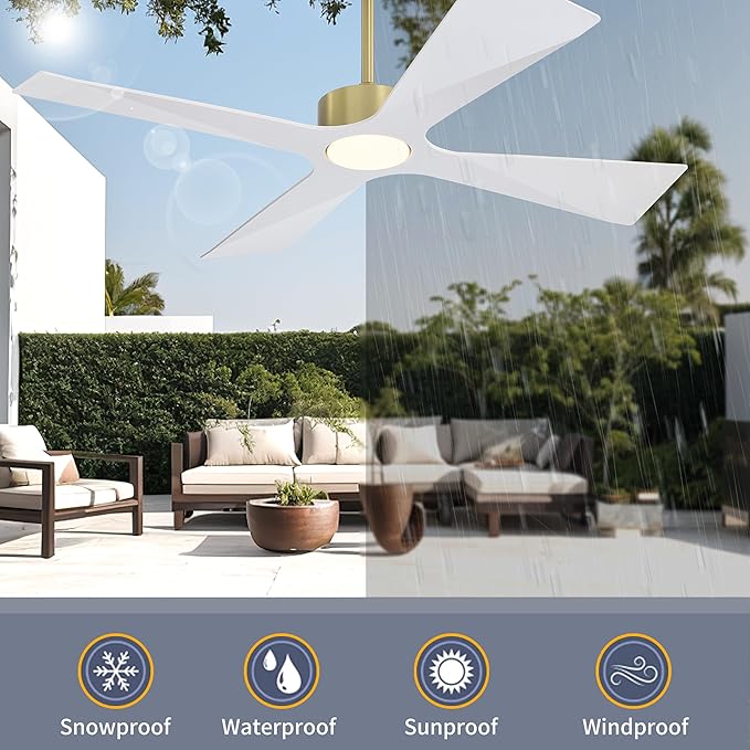 WINGBO 54" Wet Rated Outdoor Ceiling Fan - Image 3
