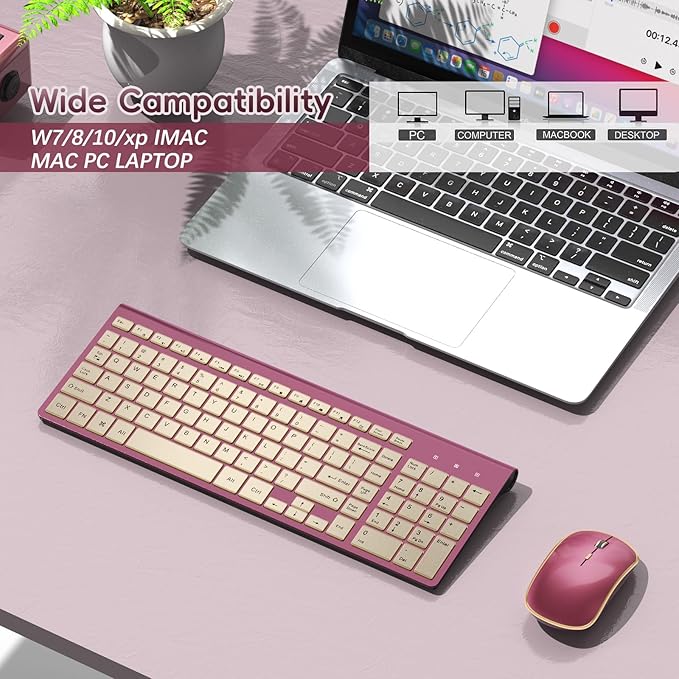 JOYACCESS Wireless Keyboard and Mouse, 2.4g Slim and Ergonomic Wireless - Image 7