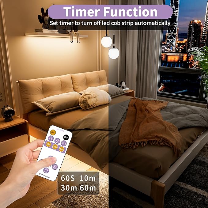 MIWISE RF Remote Dimmer for Single Color LED Strip Lights, 13-Key Wireless - Image 3