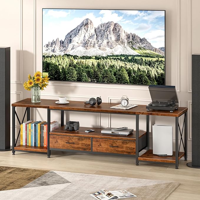 GYIIYUO TV Stand with Fabric Drawers - Image 6