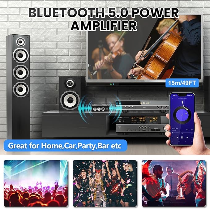 Audio Amplifier Board, ZK-1602T Bluetooth 5.0 Power Amp - Image 5