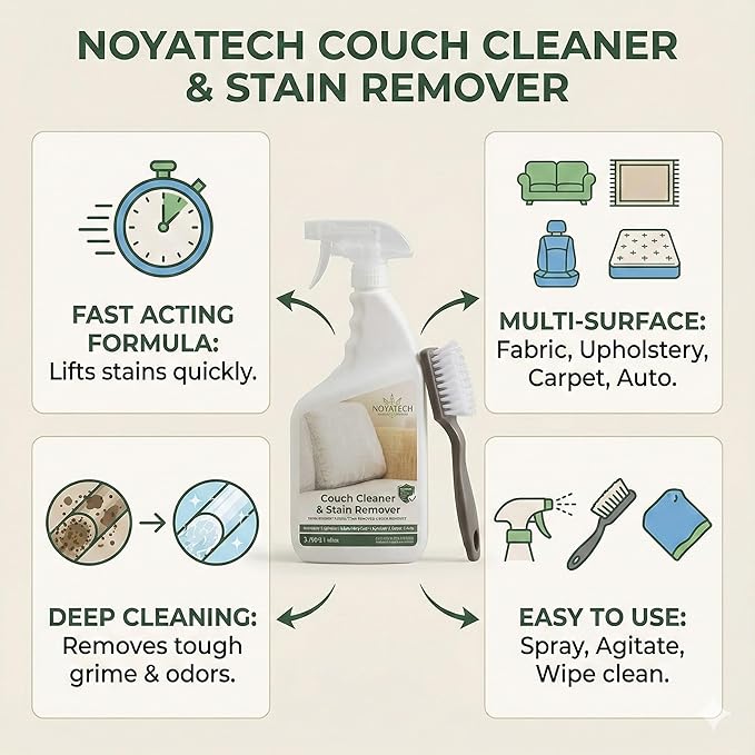 NOYATECH Couch Cleaner and Stain Remover Spray – Professional Strength - Image 5