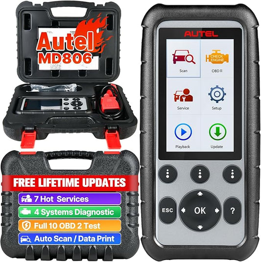Autel MaxiDiag MD806 OBD2 Scanner, ABS SRS Engine Transmission 4 Systems by Autel