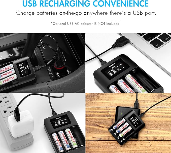 Tenergy TN474U 4-Bay NiMH/NiCD Battery Charger - Image 3