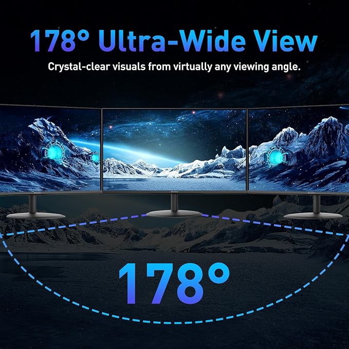 SANSUI 22 Inch 120Hz Monitor, FHD Computer Monitor 4000:1 Contrast Ratio - Image 8