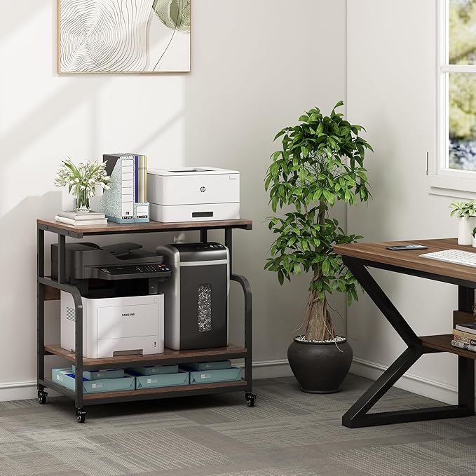 Fannova 32.3" Wide Extra Large Printer Stand, 3 Tier Printer Table - Image 6
