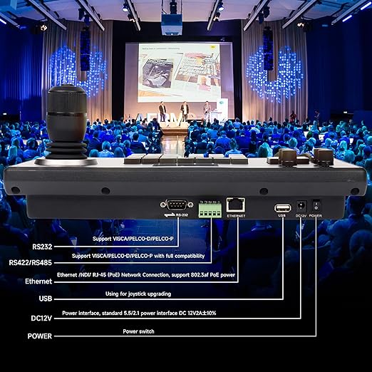 iuZee PTZ Camera Controller 4D Joystick PoE IP PTZ Keyboard - Image 6