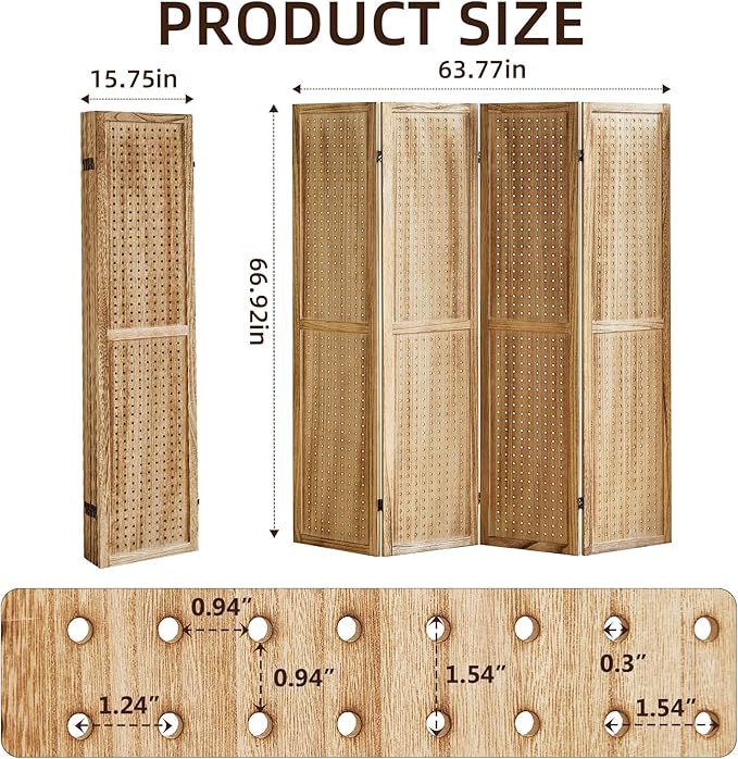 Aleesing 4 Panel Pegboard Display - Image 2