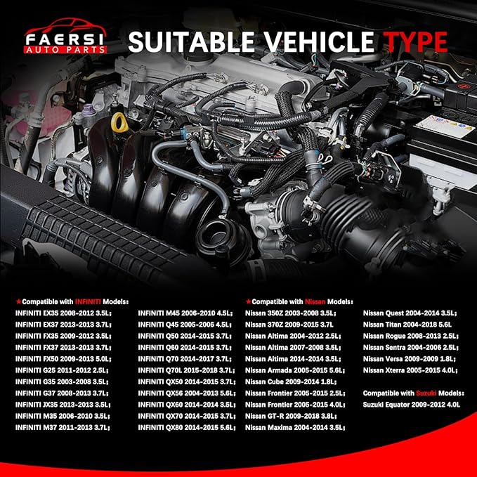 FAERSI Mass Air Flow Sensor Meter MAF 22680-7S000 AF10141 - Image 2