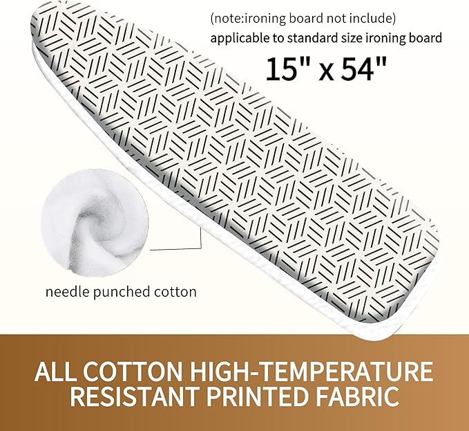 Bumkimue Ironing Board Cover and Pad, Standard Size 15x54 Inches, Heavy Duty - Image 4