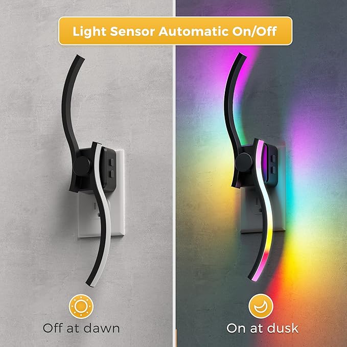 L LOHAS LED Night Light, 2 Pack Night Lights Plug into Wall, Modern Nightlight - Image 2