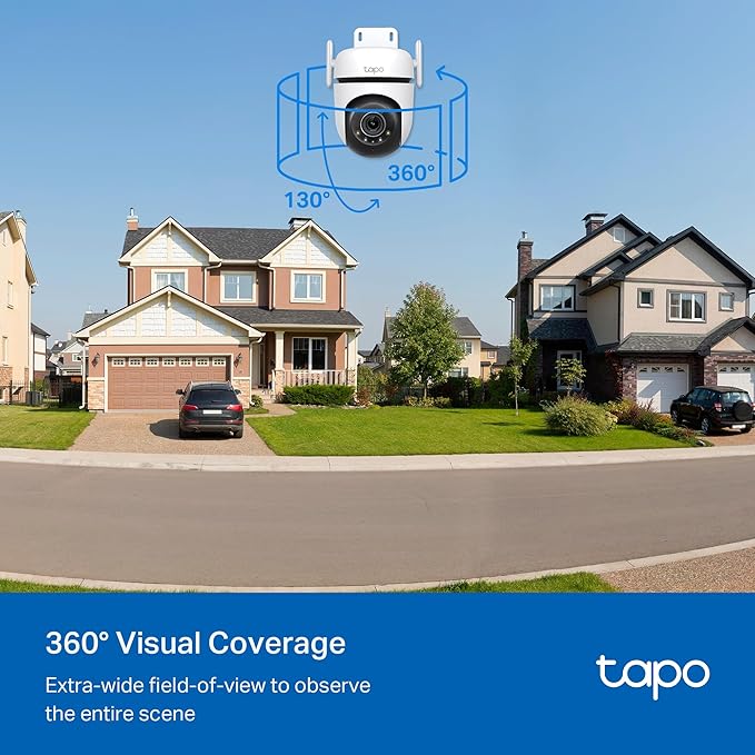 TP-Link Tapo 2K QHD Outdoor Pan/Tilt Wi-Fi Security Camera, 360° View, Motion - Image 3