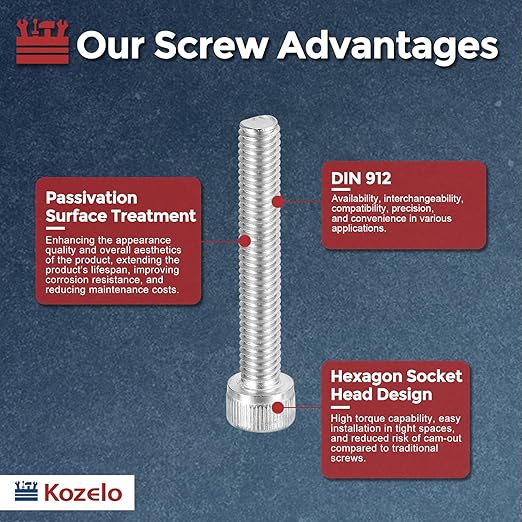 Kozelo 20pcs Socket Head Cap Screws - Image 3
