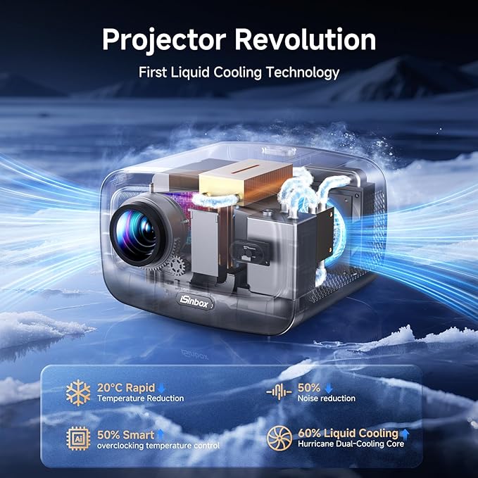 Smart Projector 4K with WiFi 6 and Bluetooth 5.3, 6D Keystone Outdoor Movie - Image 5