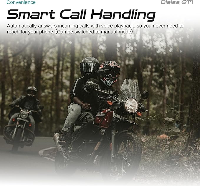Logto Blasie GT1 Motorcycle Helmet Bluetooth Headset Intercom 2 Riders Music - Image 5