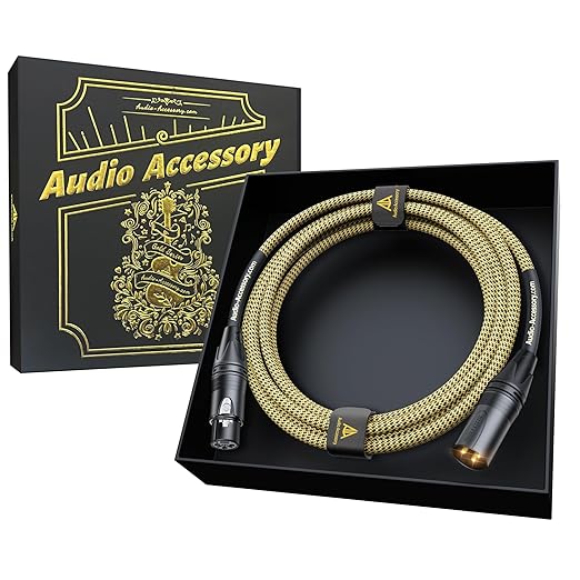 AA AUDIO ACCESSORY Gold Series Star Quad XLR Cables 10ft「Gold Plated Neutrik by AA
