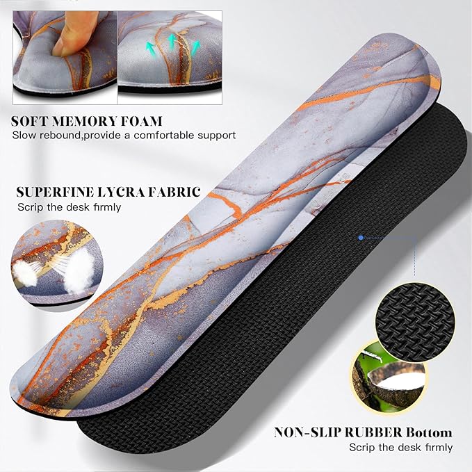 Gimars 4 in 1 Mouse Pad and Keyboard Wrist Rest Set, Large Mouse Pad - Image 6