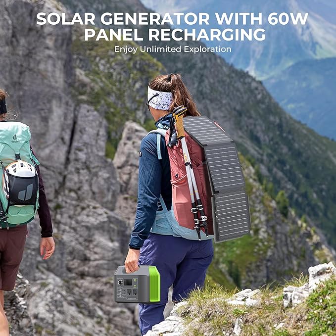 Portable Solar Generator, 300W Portable Power Station - Image 2