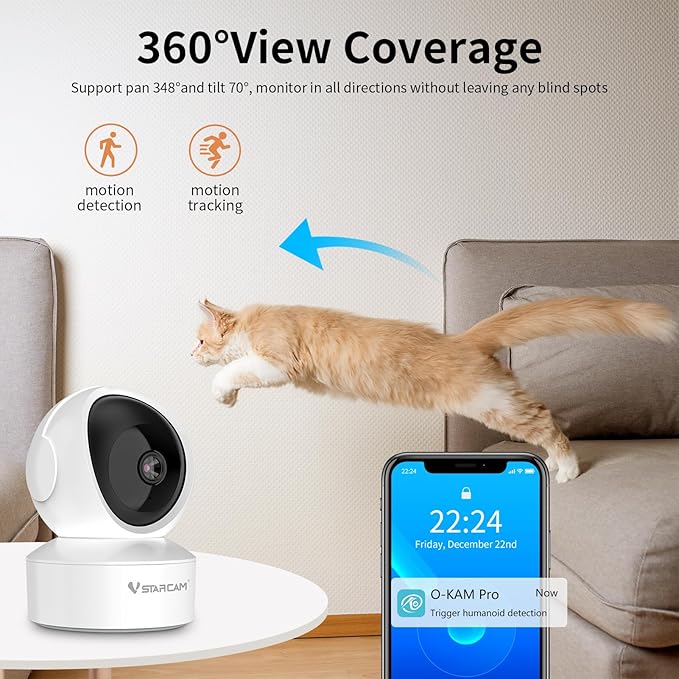 VSTARCAM 5G Security Camera Indoor, 4MP 2.5K Pet Camera - Image 3