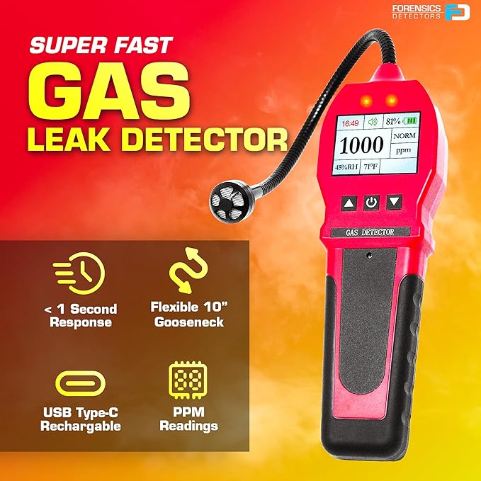 Gas Leak Detector by Forensics | 0-10, 000ppm | Natural Gas, Methane & - Image 3