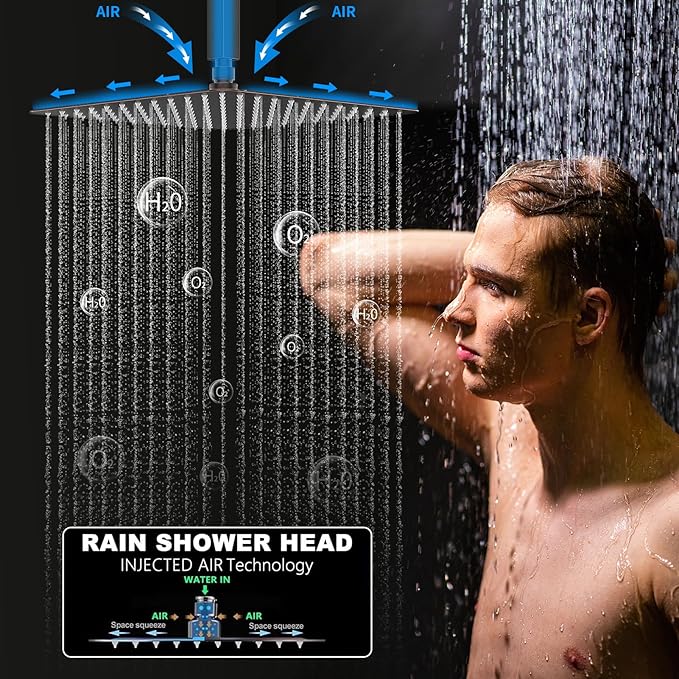 KATAIS Temperature Display Oil Rubbed Bronze Shower System, Push Button Shower - Image 3