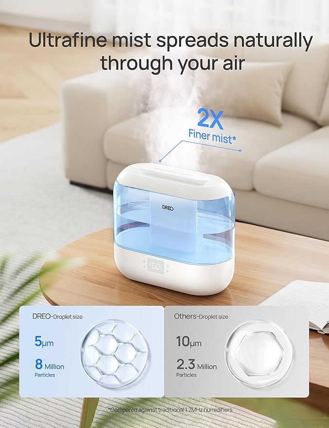DREO Smart Humidifiers for Bedroom, Top Fill 4L Supersized Humidifier Large Room - Image 7
