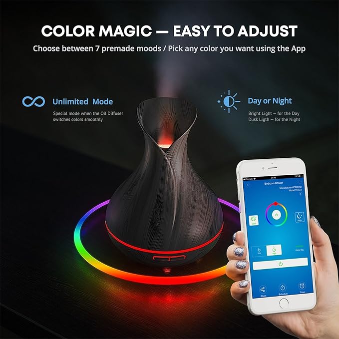 Sierra Modern Home Smart WiFi Wireless Essential Oil Aromatherapy 400ml - Image 3