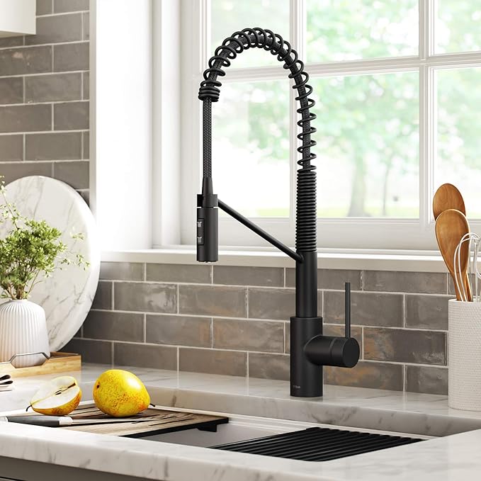KRAUS Oletto Commercial Style Single Handle Pull Down Kitchen Faucet - Image 2