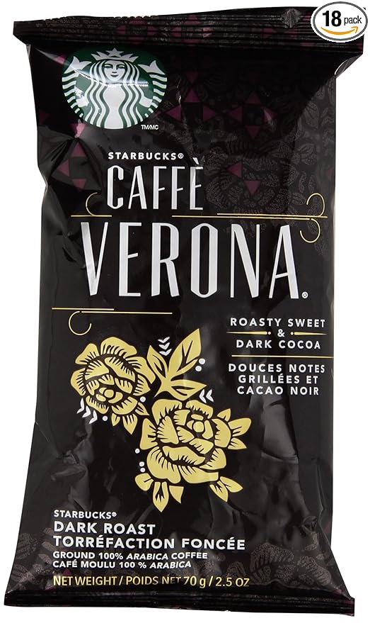 Starbucks SBK11018192 Drip-Brewing Single Pot Portions Caffe Verona Ground by StarbucksCoffee