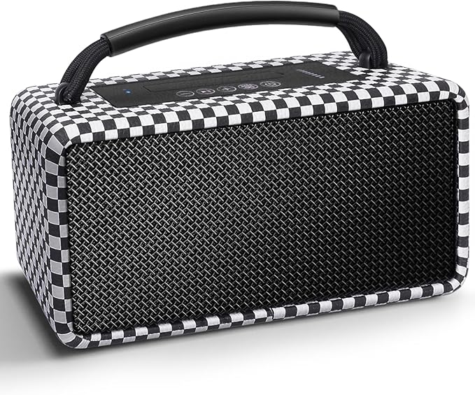DINDIN Portable Bluetooth Speaker: 80W, 20H Playtime, Loud Wireless Wood by DINDIN