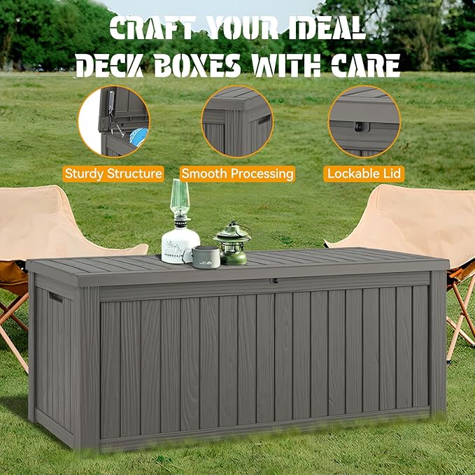NUNU LAB 220 Gallon Outdoor Storage Box Waterproof, Outside Package Delivery - Image 5