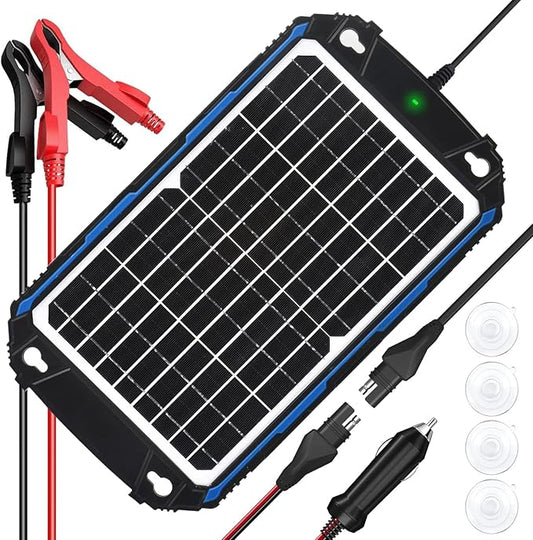 SUNER POWER Waterproof 12W 12V Solar Battery Charger & Maintainer Pro, Built-in by SUNERPOWER