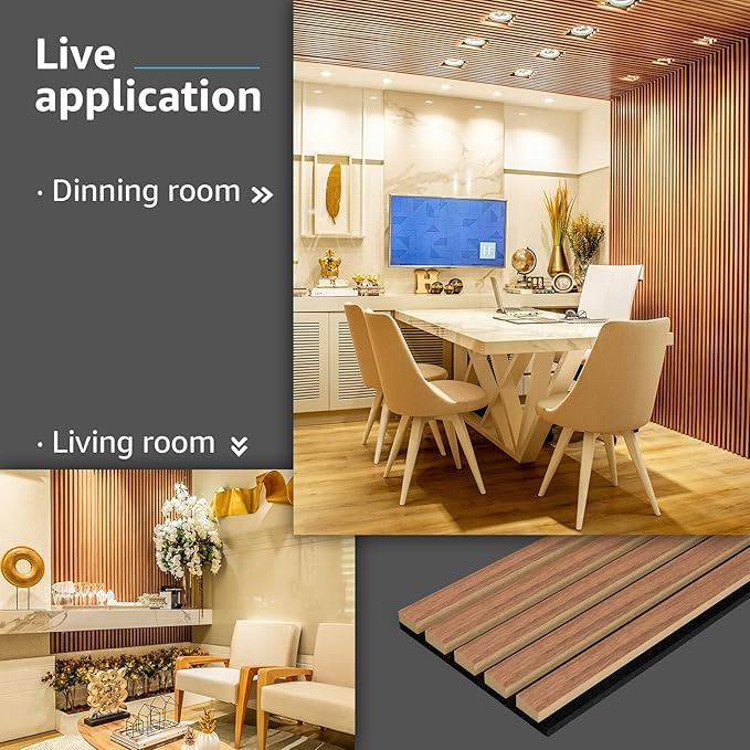 Art3d 4-Piece Wood Slat Acoustic Panels - Image 5