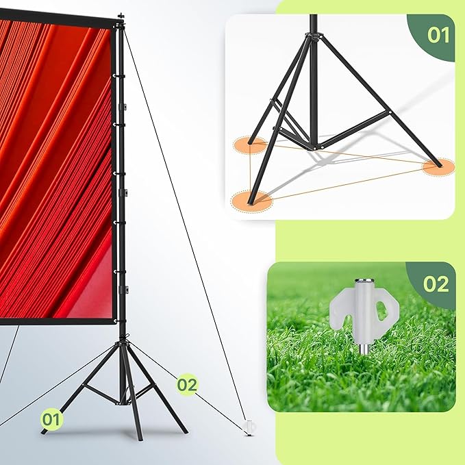 AAJK 120in Projector Screen - Image 3