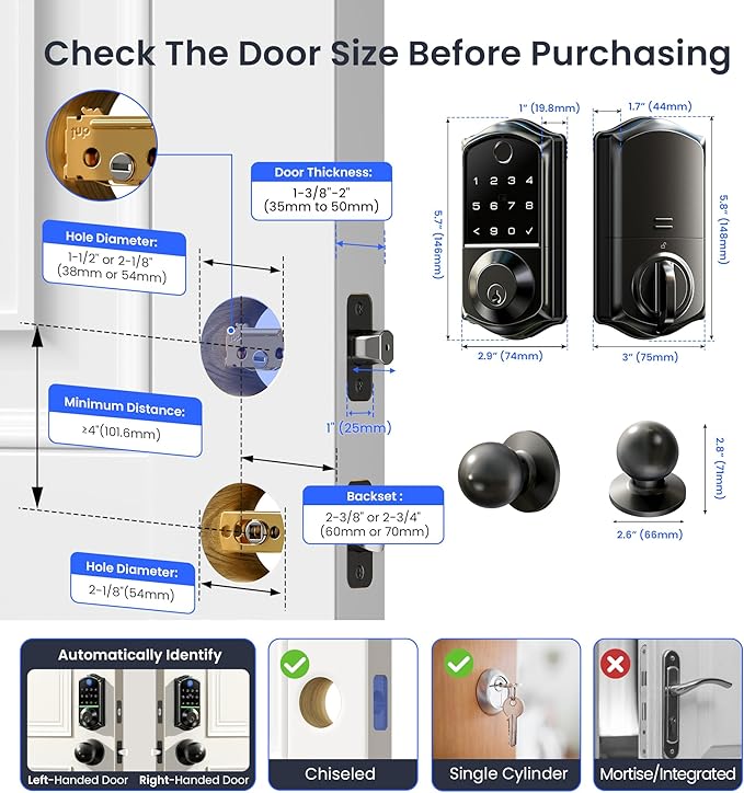 Veise VE017-K Fingerprint Smart Lock - Image 9